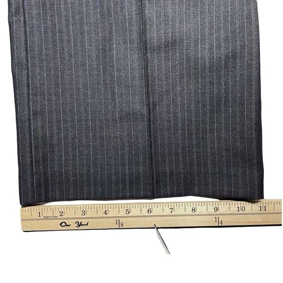 LAFAYETTE 148 100% Wool Wide Leg Dress Pant Size 16 High Rise Straight Gray EUC - Picture 13 of 14
